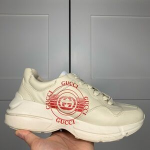 Gucci Rhyton Disk Print Beige Sneakers